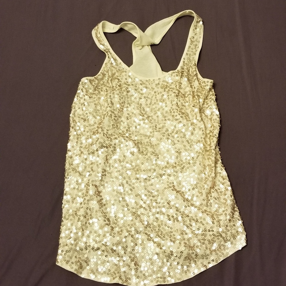 White Sequin Camisol